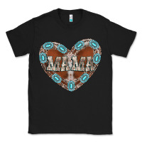 Black mama heart cowhide Classic Tee - CowhideDigitalArt