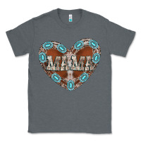 Charcoal Heather mama heart cowhide Classic Tee - CowhideDigitalArt