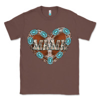 Chestnut mama heart cowhide Classic Tee - CowhideDigitalArt