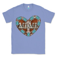 Colony Blue mama heart cowhide Classic Tee - CowhideDigitalArt