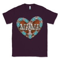 Plum mama heart cowhide Classic Tee - CowhideDigitalArt