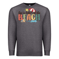 Charcoal Heather life is better at the beach Premium Sweatshirt - MaliasSmallBusiness