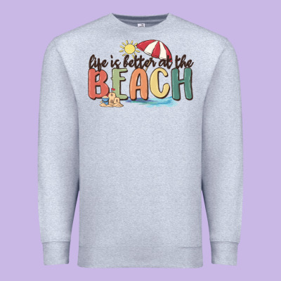 Life Is Better At The Beach Premium Sweatshirt Designed By Maliassmallbusiness