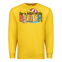 Lemon life is better at the beach Premium Sweatshirt - MaliasSmallBusiness