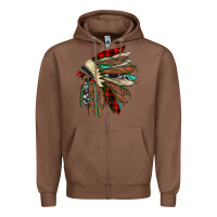 Chestnut christmas indian headdress Zipper Hoodie - JahusDesignShop
