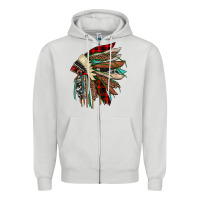 Christmas Indian Headdress Zipper Hoodie | Teevron