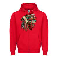 Red christmas indian headdress Zipper Hoodie - JahusDesignShop