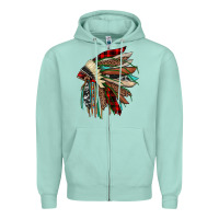 Seafoam christmas indian headdress Zipper Hoodie - JahusDesignShop