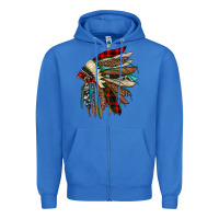 True Royal christmas indian headdress Zipper Hoodie - JahusDesignShop