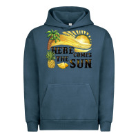 Pigment Midnight Navy here comes the sun Urban Hoodie - BarkalooDesign