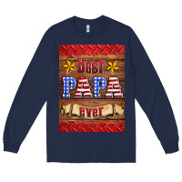 Navy best papa ever air freshener Long Sleeve Tee - HRA Design Shop