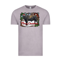 Vintage Zinc merry christmas black angus bull and farm Vintage Tee - RanaPortraitStore