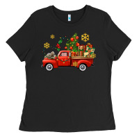 Black Christmas truck Ladies Tee - AdoDesignShop
