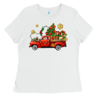 White Christmas truck Ladies Tee - AdoDesignShop