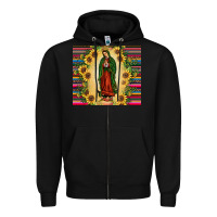Black our lady of guadalupe Zipper Hoodie - JahusDesignShop