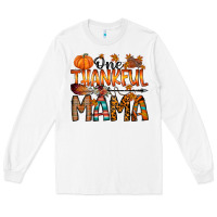 White one thankful mama Long Sleeve Tee - RacoonDesign