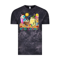 Cloud Black hello summer drinks Vintage Tee - texasbilliewilder