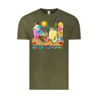 Vintage Olive hello summer drinks Vintage Tee - texasbilliewilder