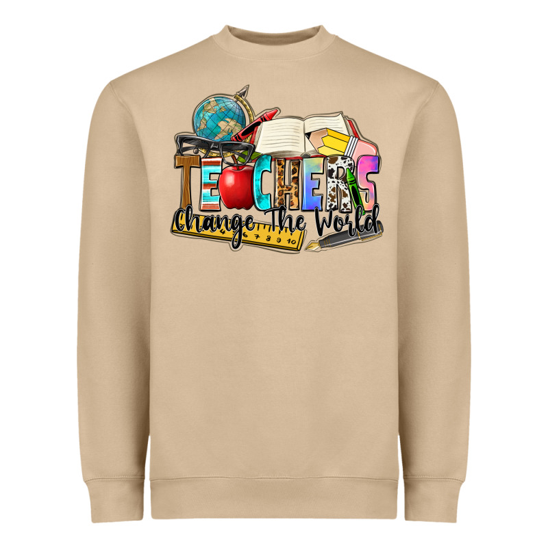 Teachers Change The World Heavyweight Sweatshirt by Zillion Design Studio | Teevron