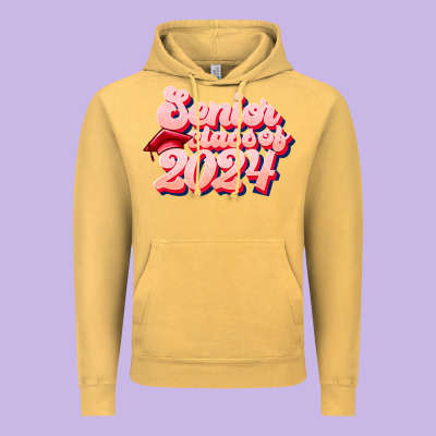 Senior Class Of 2024 Vintage Hoodie Designed By Jahusdesignshop
