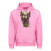 Fuchsia Pink tie dye camel Urban Hoodie - BarkalooDesign