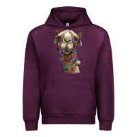 Mauve Wine tie dye camel Urban Hoodie - BarkalooDesign