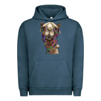 Pigment Midnight Navy tie dye camel Urban Hoodie - BarkalooDesign