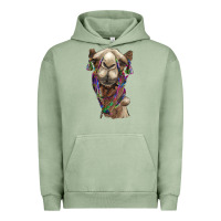 Pigment Oil Green tie dye camel Urban Hoodie - BarkalooDesign