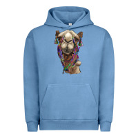 Pigment Pebble Blue tie dye camel Urban Hoodie - BarkalooDesign