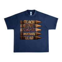 Navy teach love inspire motivate lead Urban Heavy Tee - Zillion Design Studio