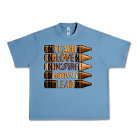Pebble Blue teach love inspire motivate lead Urban Heavy Tee - Zillion Design Studio