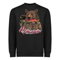 Black Mother's Day Mama Bear Hunting Fish Heavyweight Sweatshirt - RanaPortraitStore