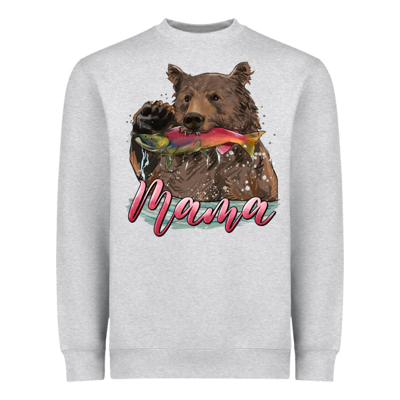 Mother's Day Mama Bear Hunting Fish Heavyweight Sweatshirt by RanaPortraitStore | Teevron