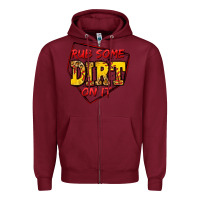 Burgundy rub some dirt on it softball Zipper Hoodie - Jasminsmagicworld