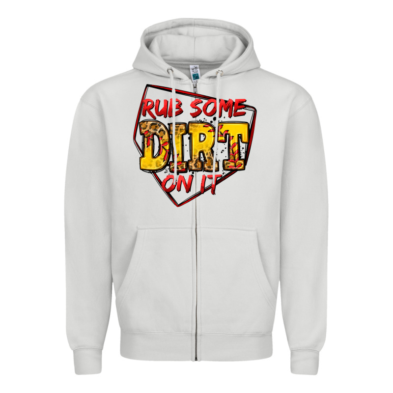 Rub Some Dirt On It Softball Zipper Hoodie by Jasminsmagicworld | Teevron