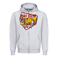 Heather Grey rub some dirt on it softball Zipper Hoodie - Jasminsmagicworld
