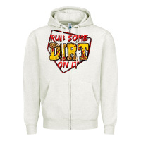 Oatmeal Heather rub some dirt on it softball Zipper Hoodie - Jasminsmagicworld