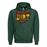 Sports Green rub some dirt on it softball Zipper Hoodie - Jasminsmagicworld