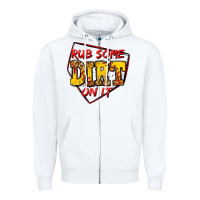 White rub some dirt on it softball Zipper Hoodie - Jasminsmagicworld