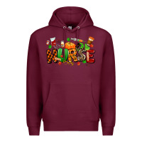 Burgundy fall nurse Premium Hoodie - MaliasSmallBusiness