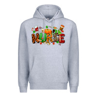 Heather Grey fall nurse Premium Hoodie - MaliasSmallBusiness