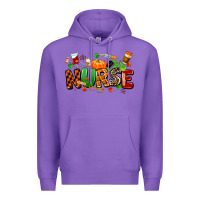 Purple fall nurse Premium Hoodie - MaliasSmallBusiness