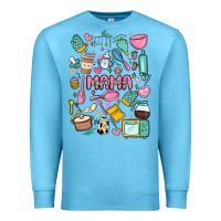 Ocean Blue can't talk right now doing mama stay at home stuff Premium Sweatshirt - MaliasSmallBusiness