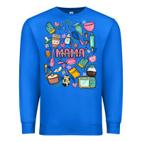 True Royal can't talk right now doing mama stay at home stuff Premium Sweatshirt - MaliasSmallBusiness
