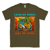 Army Green country roads take me home Classic Tee - HRA Design Shop