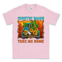 Bubblegum Pink country roads take me home Classic Tee - HRA Design Shop