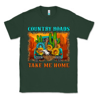 Sports Green country roads take me home Classic Tee - HRA Design Shop
