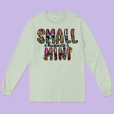 Small Business Mini Long Sleeve Tee Designed By Cowhidedigitalart