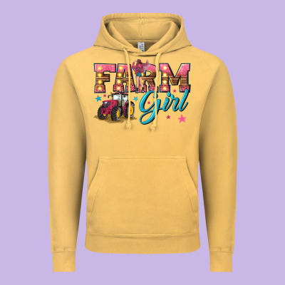 Farm Girl Vintage Hoodie Designed By Texasbilliewilder
