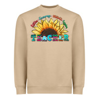 Teacher Sunflower Listen Encourage Motivate Inspir Heavyweight Sweatshirt | Teevron